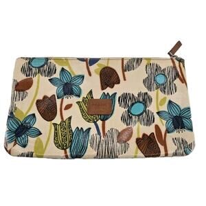 Fossil Key Per Floral Coated Canvas Clutch Makeup Bag